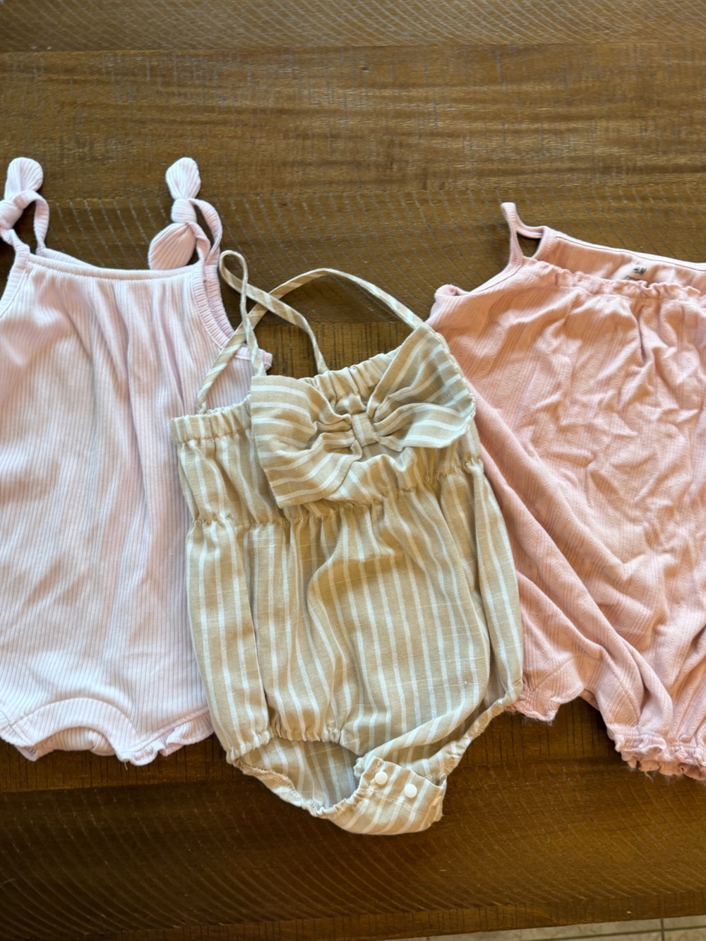 Bundle of 3 Baby Girl Rompers Size 12-18M